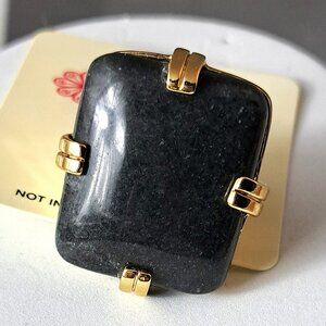 And Lovely Stretch Dark Gray Stone Ring